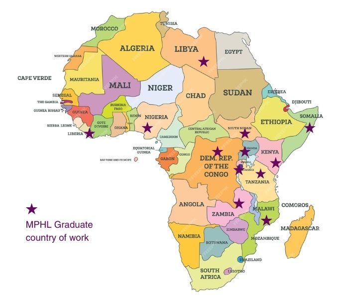 500+ graduates in 12 countries in Africa.